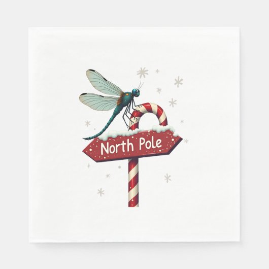 Serviette En Papier libellule du pôle Nord (Devant)