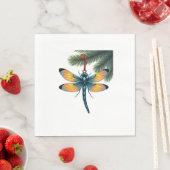 Serviette En Papier libellule ornementale (En situation)