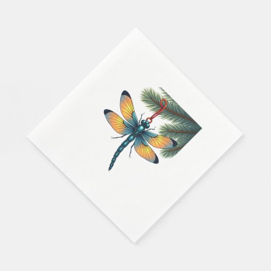 Serviette En Papier libellule ornementale (Coin)