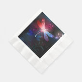 Serviette En Papier libellule rouge brillante (Coin)