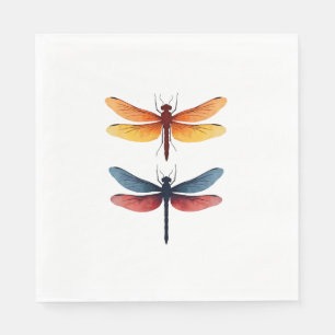 Serviette En Papier Libellules d'amour enfant petit simple Minimaliste