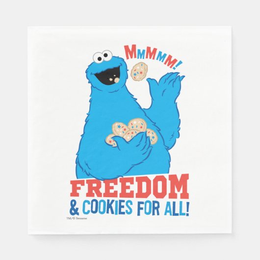 Serviette En Papier Liberté & Cookies Pour Tous ! (Devant)