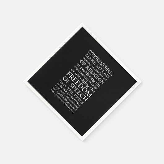 Serviette En Papier Liberté d'expression Déclaration des droits Texte (Coin)