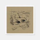 Serviette En Papier Libra Constellation Map Hevelius vers 1690 (Devant)