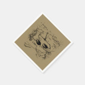 Serviette En Papier Libra Constellation Map Hevelius vers 1690 (Coin)