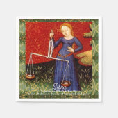 Serviette En Papier Libra Zodiac Signal Échelles Anniversaire (Devant)