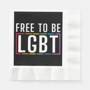 Serviette En Papier Libre d'être LGBT Bisexual Lesbian Gay pride