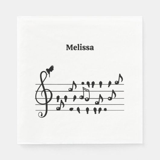 Serviette En Papier Libre en tant qu'oiseau, oiseaux chanteurs faisant (Devant)