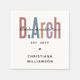 Serviette En Papier Licence en architecture personnalisée