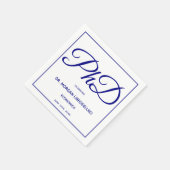 Serviette En Papier Licence White Blue Graduation Party Napkins (Coin)