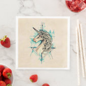 Serviette En Papier Licorne (En situation)