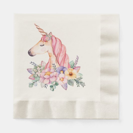 Serviette En Papier Licorne (Devant)