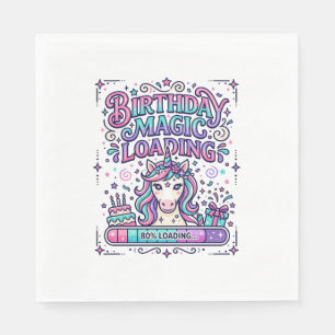 Serviette En Papier Licorne Anniversaire Magie Chargement Coloré Marke