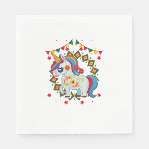 Serviette En Papier Licorne Cinco De Mayo Fête Mignonne Mexicaine Fies