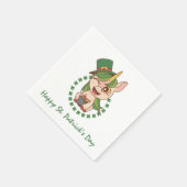 Serviette En Papier Licorne de la Saint-Patrick (Coin)