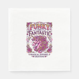 Serviette En Papier Licorne funky et fantastique design stylé Zazzle_