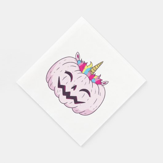 Serviette En Papier licorne Halloween      (Coin)