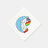 Serviette En Papier Licorne Lune et Étoiles Céleste Arc-en-Ciel (Coin)