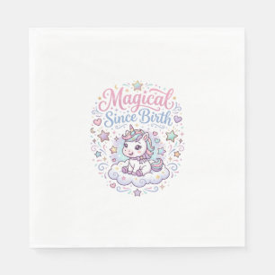 Serviette En Papier Licorne Magique Depuis la Naissance Impression Prê