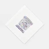 Serviette En Papier Licorne Mathicorne Mode Charmant Fond Blanc D (Coin)