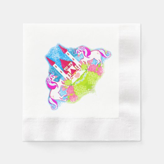 Serviette En Papier licorne mignonne Napkin (Devant)