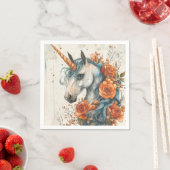 Serviette En Papier licorne mythique (En situation)