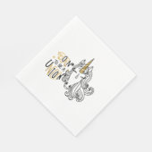 Serviette En Papier Licorne née Anniversaire (Coin)