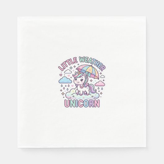 Serviette En Papier Licorne Petite Licorne Météo Conception Graphique  (Devant)