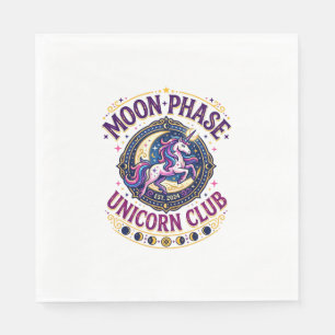 Serviette En Papier Licorne Phase Lunaire Licorne Club Commercial T-Sh
