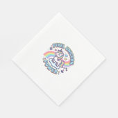 Serviette En Papier Licorne Pixel Licorne Puissance Conception Graphiq (Coin)