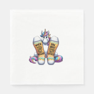 Serviette En Papier Licorne portant des chaussettes hommes femmes enfa
