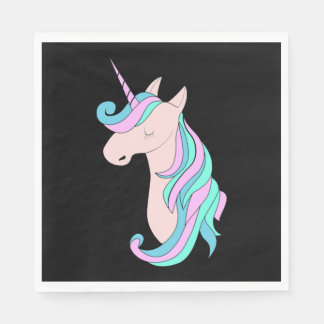 Serviette En Papier Licorne rose