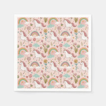 Licorne Rose Magique et Mignonne & Motif Enfants A