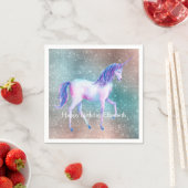 Serviette En Papier Licorne scintillante (En situation)