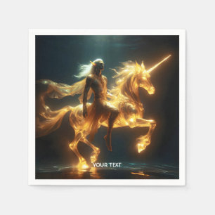 Serviette En Papier Licorne sous-marine éthérée fantaisiste mignonne