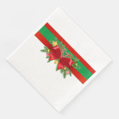 Serviette En Papier Lié Dans Un Bow Rouge (Coin)