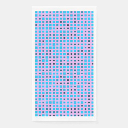 Serviette En Papier Lier Pixels Motif 01.LBlue. BG violet (Devant)