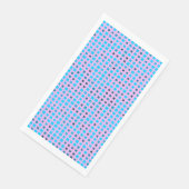 Serviette En Papier Lier Pixels Motif 01.LBlue. BG violet (Coin)