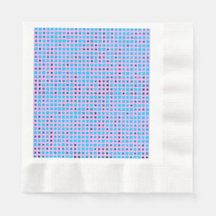 Serviette En Papier Lier Pixels Motif 01.LBlue. BG violet