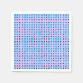 Serviette En Papier Lier Pixels Motif 01.LBlue. BG violet (Devant)