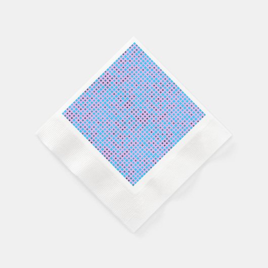 Serviette En Papier Lier Pixels Motif 01.LBlue. BG violet (Coin)