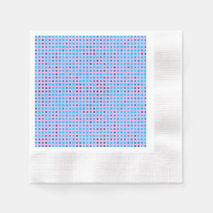 Serviette En Papier Lier Pixels Motif 01.LBlue. BG violet