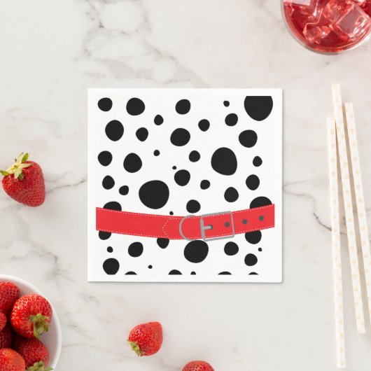 Serviette En Papier Lieu dalmate Anniversaire (En situation)