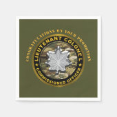 Serviette En Papier Lieutenant-colonel LTC Promotion (Devant)