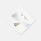 Serviette En Papier Lièvre d'hiver (Coin)