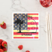 Serviette En Papier Life Liberty & Pickleball USA (En situation)