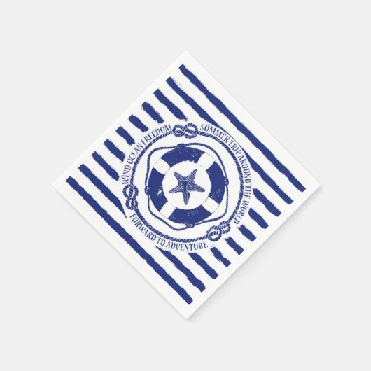 Serviette En Papier Lifebuoy Et Starfish (Coin)