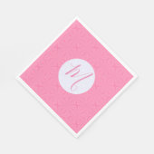 Serviette En Papier Light Pink Squiggly Squares Personalized Party (Coin)
