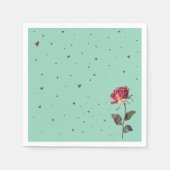 Serviette En Papier light red rose printed (Devant)