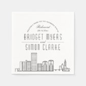 Serviette En Papier Ligne aérienne Richmond Deco | Mariage Événement N (Devant)